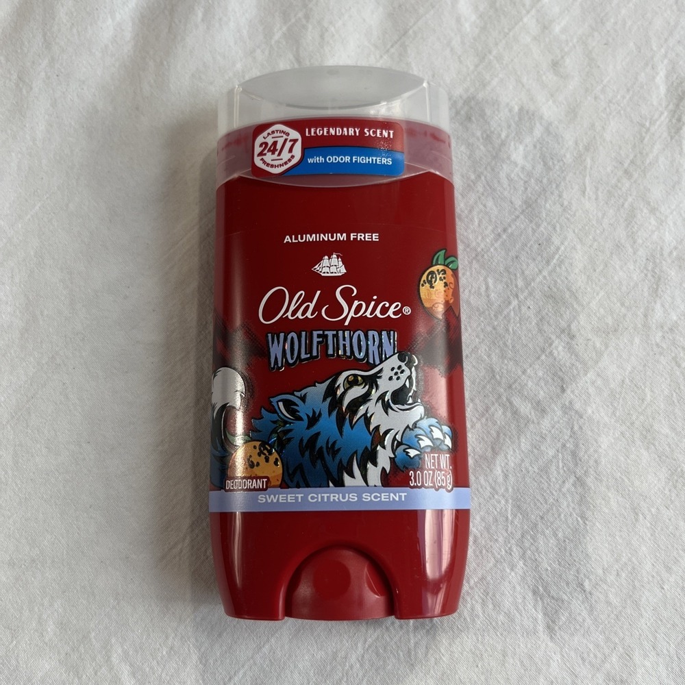Old‎ Spice Wolfthorn Deodorant 3oz Men's Antiperspirant Sweet Citrus Scent NEW